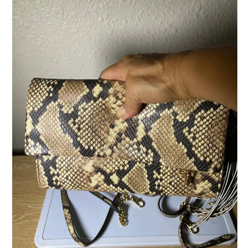 Also animal print bag clutch